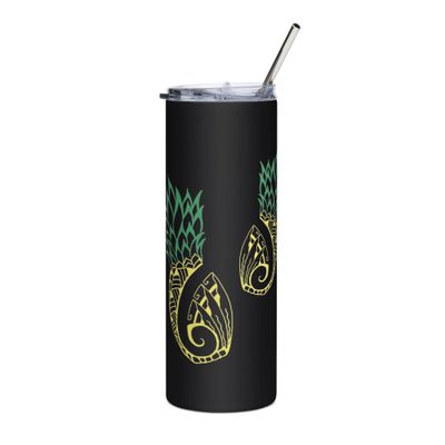 Tribal Tattoo Pineapples Stainless Steel Tumbler