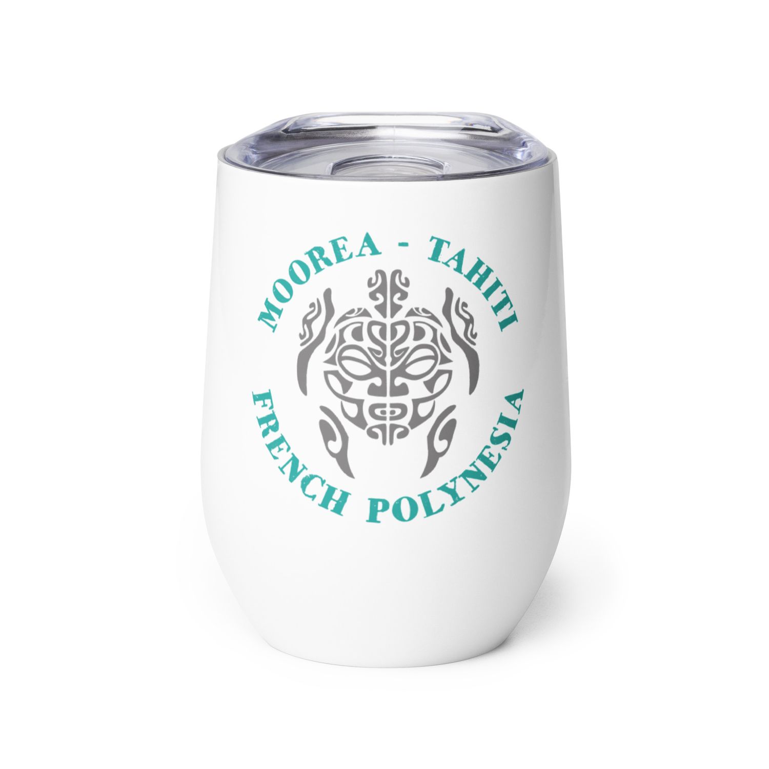 Moorea Tahiti Sea Turtle, French Polynesia Wine Tumbler