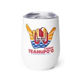 Teahupoo Shaka Hang Loose Tahiti Flag Wine Tumbler