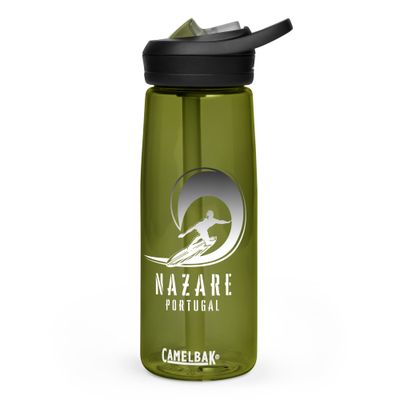 Surf Nazare, Surfing Nazare in Portugal, Pipe Surfer Sports Water bottle