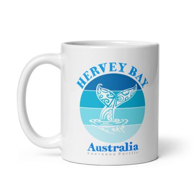 Whale Tail Hervey Bay Australia Ocean  White Coffee Mug