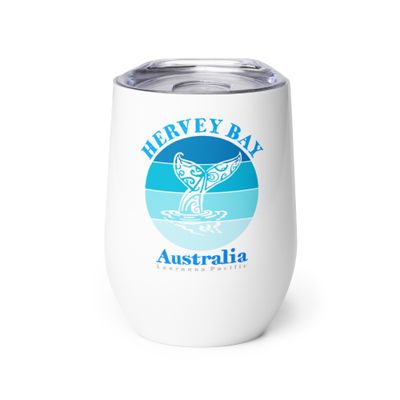 Whale Tail Hervey Bay Australia Ocean Wine Tumbler