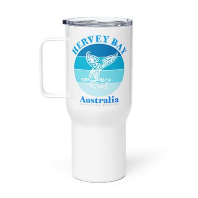 Whale Tail Hervey Bay Australia Ocean Travel Mug with a Handle