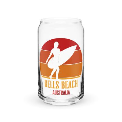 Surfing Bells Beach Australia, Australian Surfer Girl Can-Shaped Glass