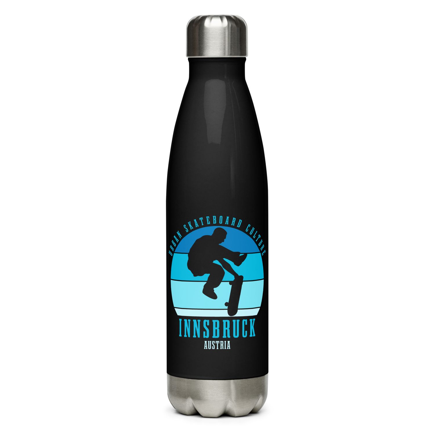 Innsbruck Austria Skateboard Culture Urban Skateboarding Stainless Steel Water Bottle