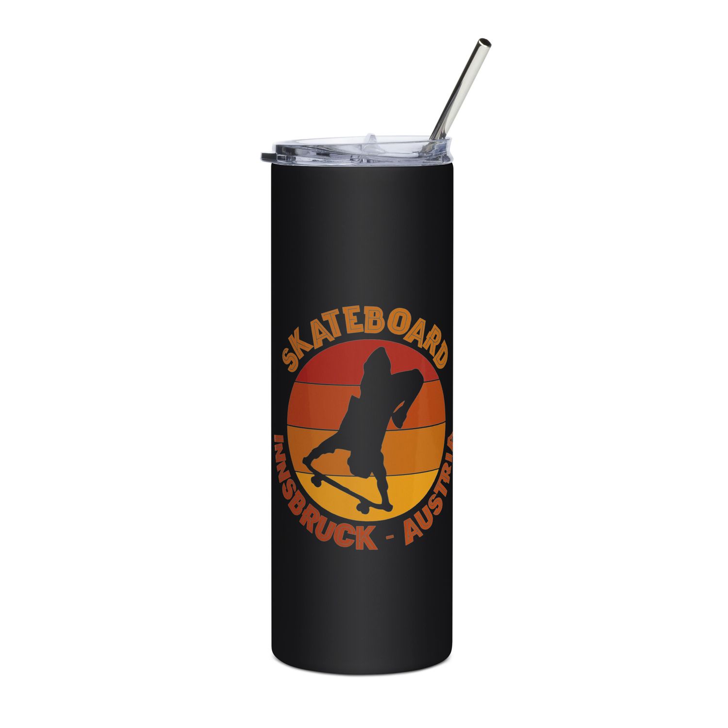 Innsbruck Austria Skateboarder Urban Skateboarding Stainless Steel Tumbler
