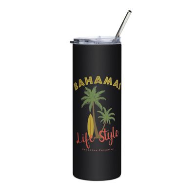 Bahamas Tropical Life Style, Tourist Vacation Stainless Steel Tumbler