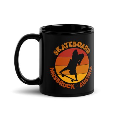 Innsbruck Austria Skateboarder Urban Skateboarding Black Coffee Mug