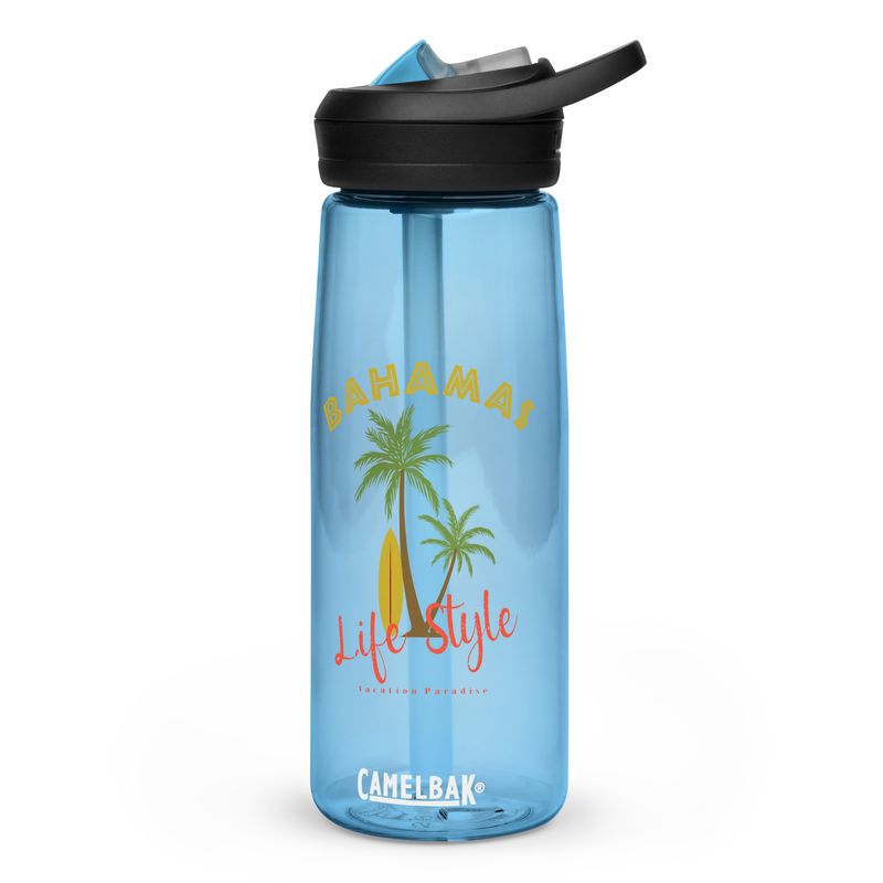 Bahamas Tropical Life Style, Tourist Vacation Sports Water Bottle