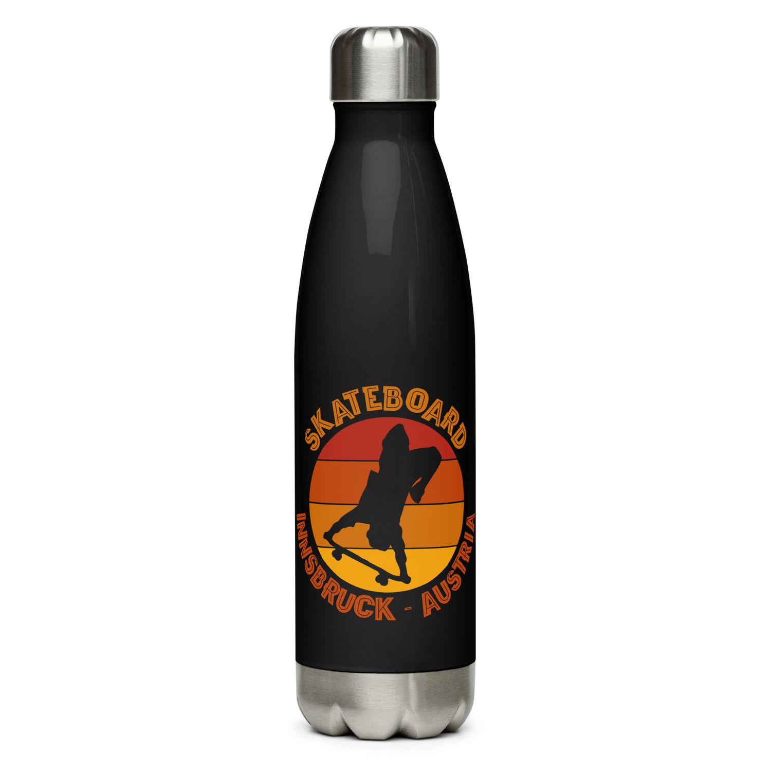 Innsbruck Austria Skateboarder Urban Skateboarding Stainless Steel Water Bottle