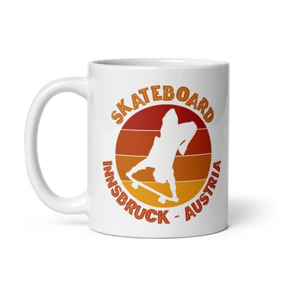 Innsbruck Austria Skateboarder Urban Skateboarding White Coffee Mug