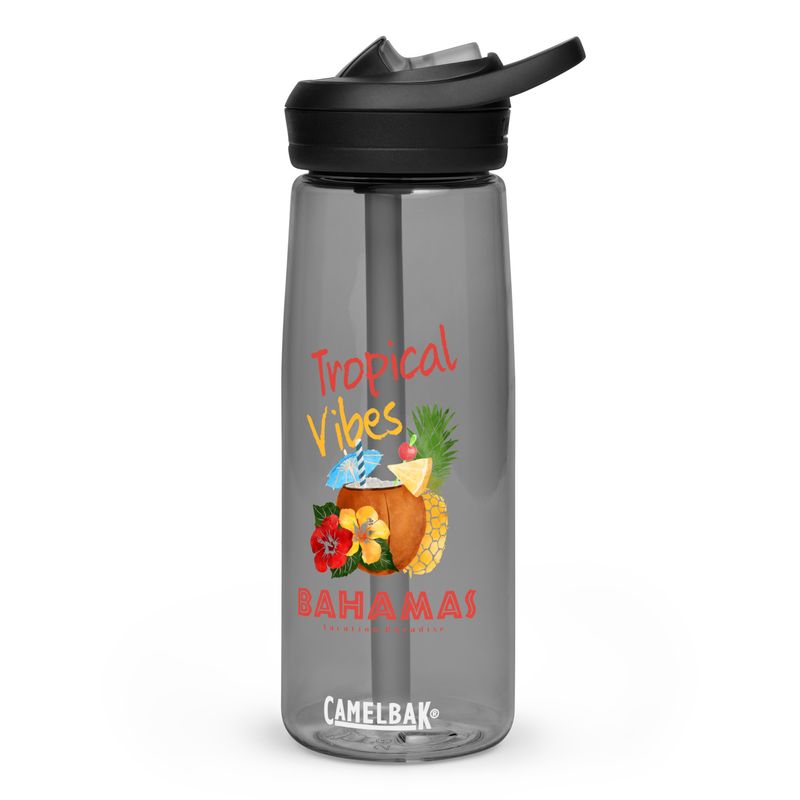 Bahamas Tropical Vibes, Tourist Vacation Sports Water Bottle