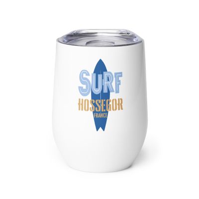 Surf Hossegor, Surfing Hossegor in France, Surfboard Wine Tumbler