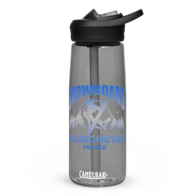 Snowboard Rider Courchevel France Sports Water Bottle