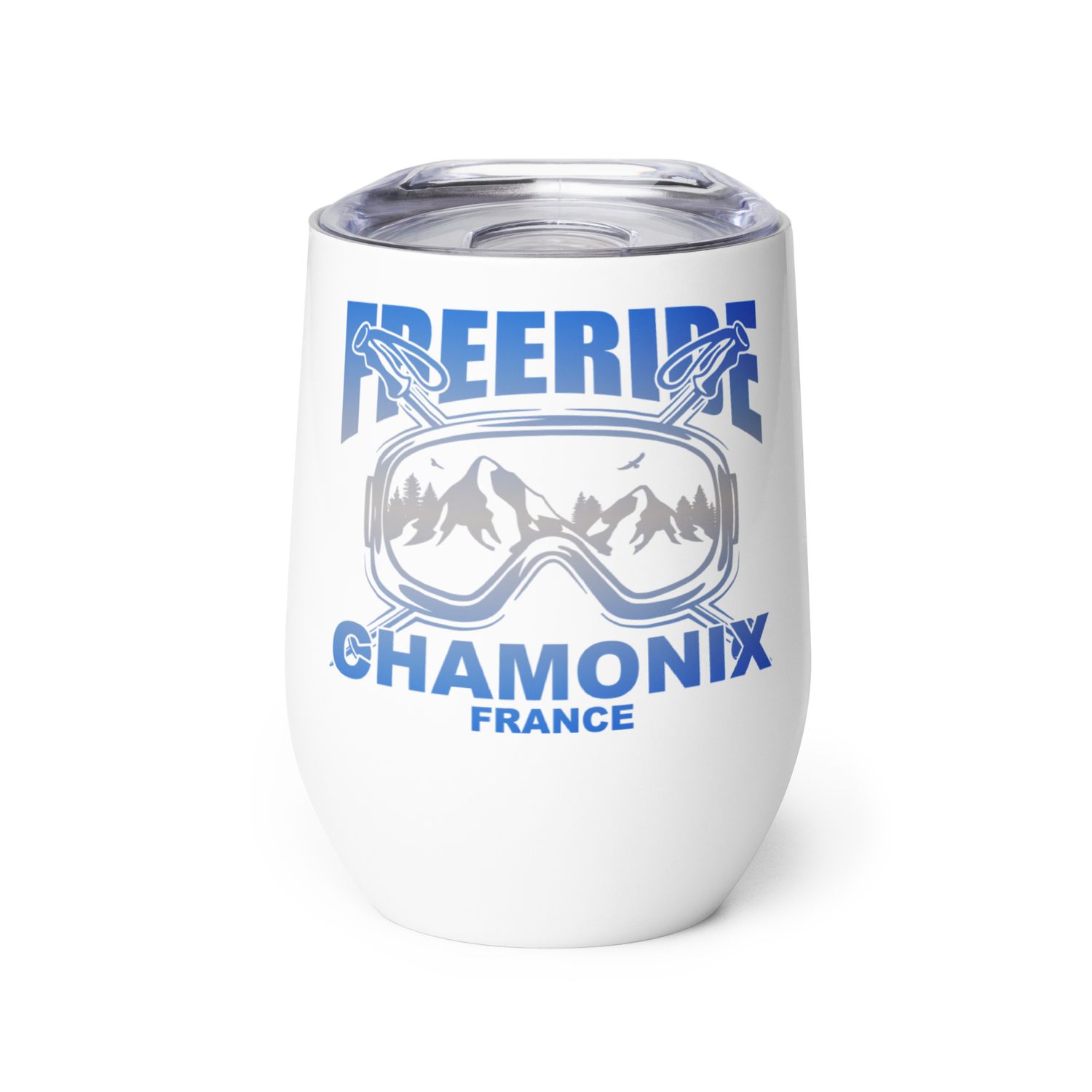 Freeride Skiing Chamonix France Wine Tumbler