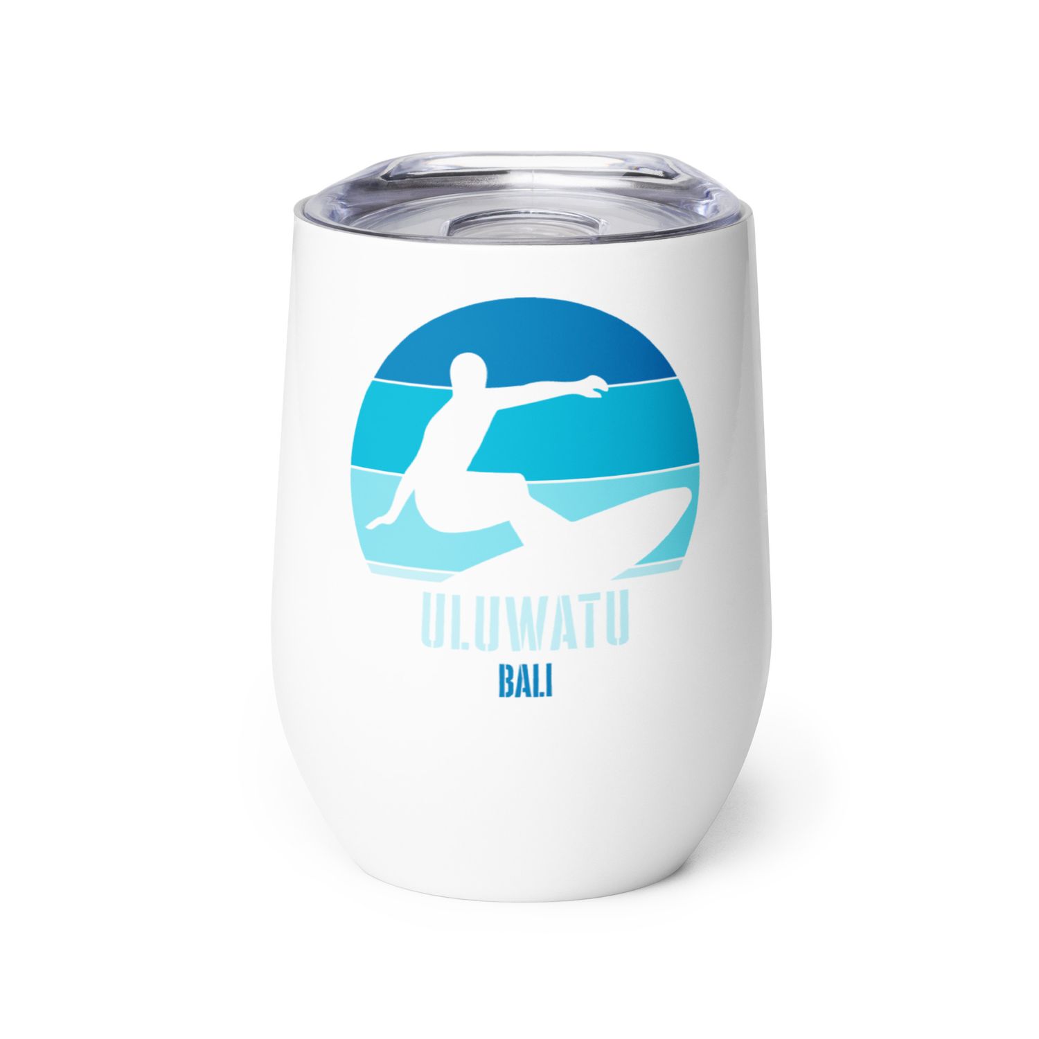 Surfing Uluwatu Bali, Indonesian Surfer Wine Tumbler