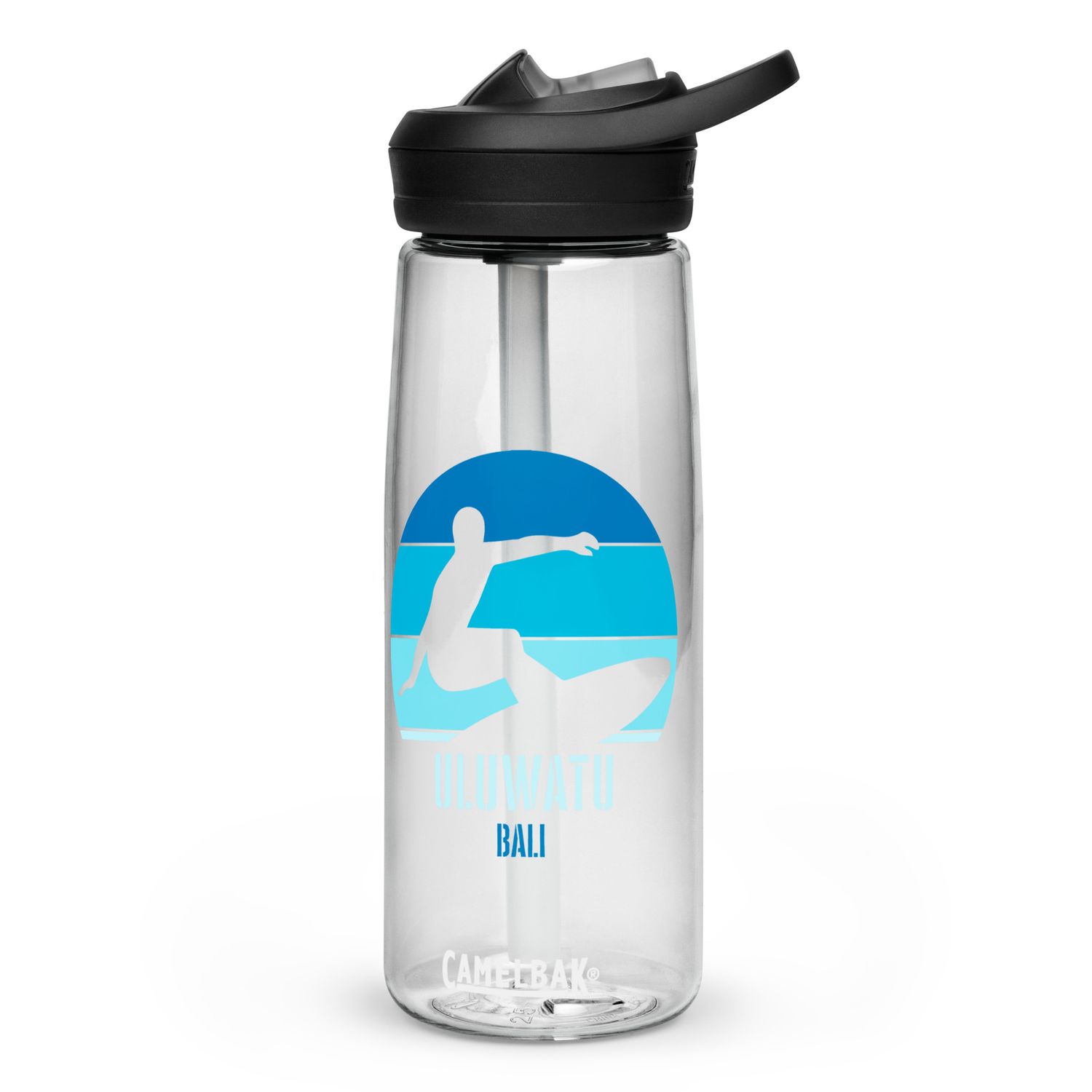 Surfing Uluwatu Bali, Indonesian Surfer Sports Water Bottle
