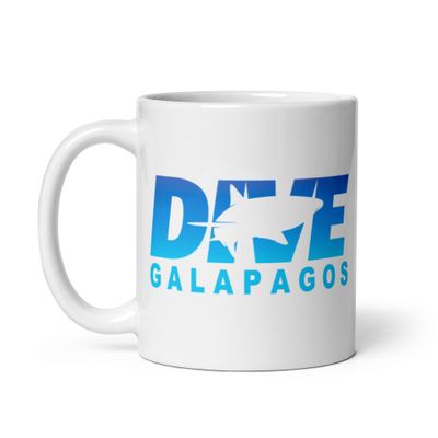 Dive Galapagos with Sharks, Scuba Diving at the Galapagos Islands White Coffee Mug