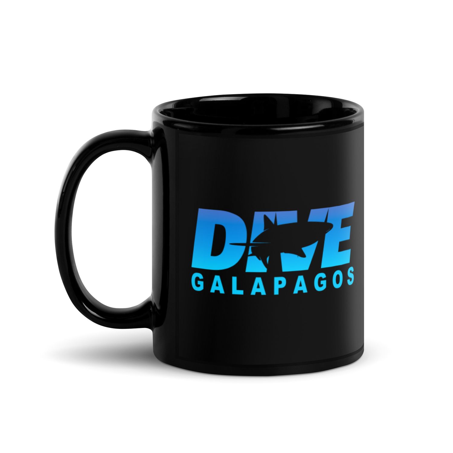 Dive Galapagos with Sharks, Scuba Diving at the Galapagos Islands Black Coffee Mug