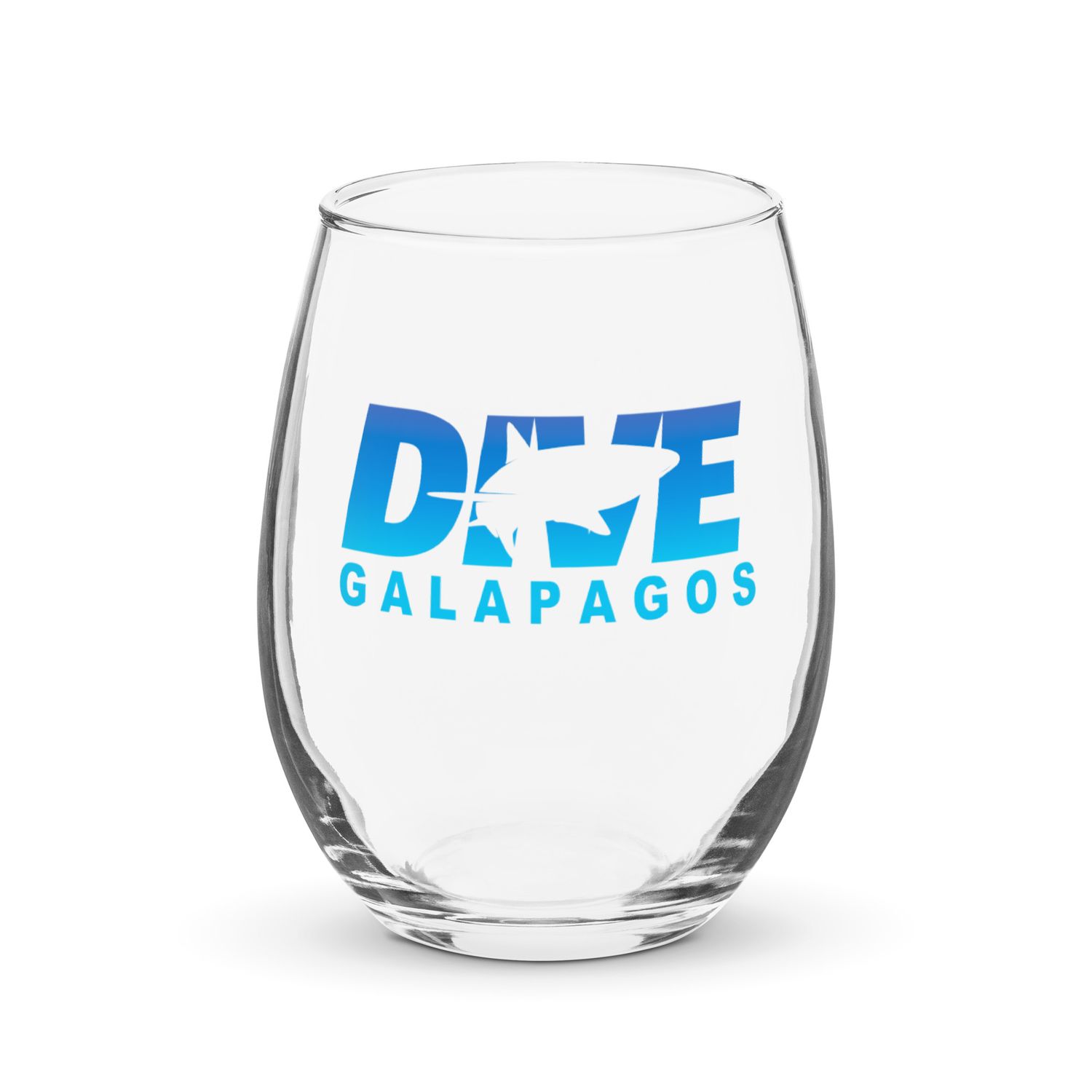 Dive Galapagos with Sharks, Scuba Diving at the Galapagos Islands Stemless Wine Glass