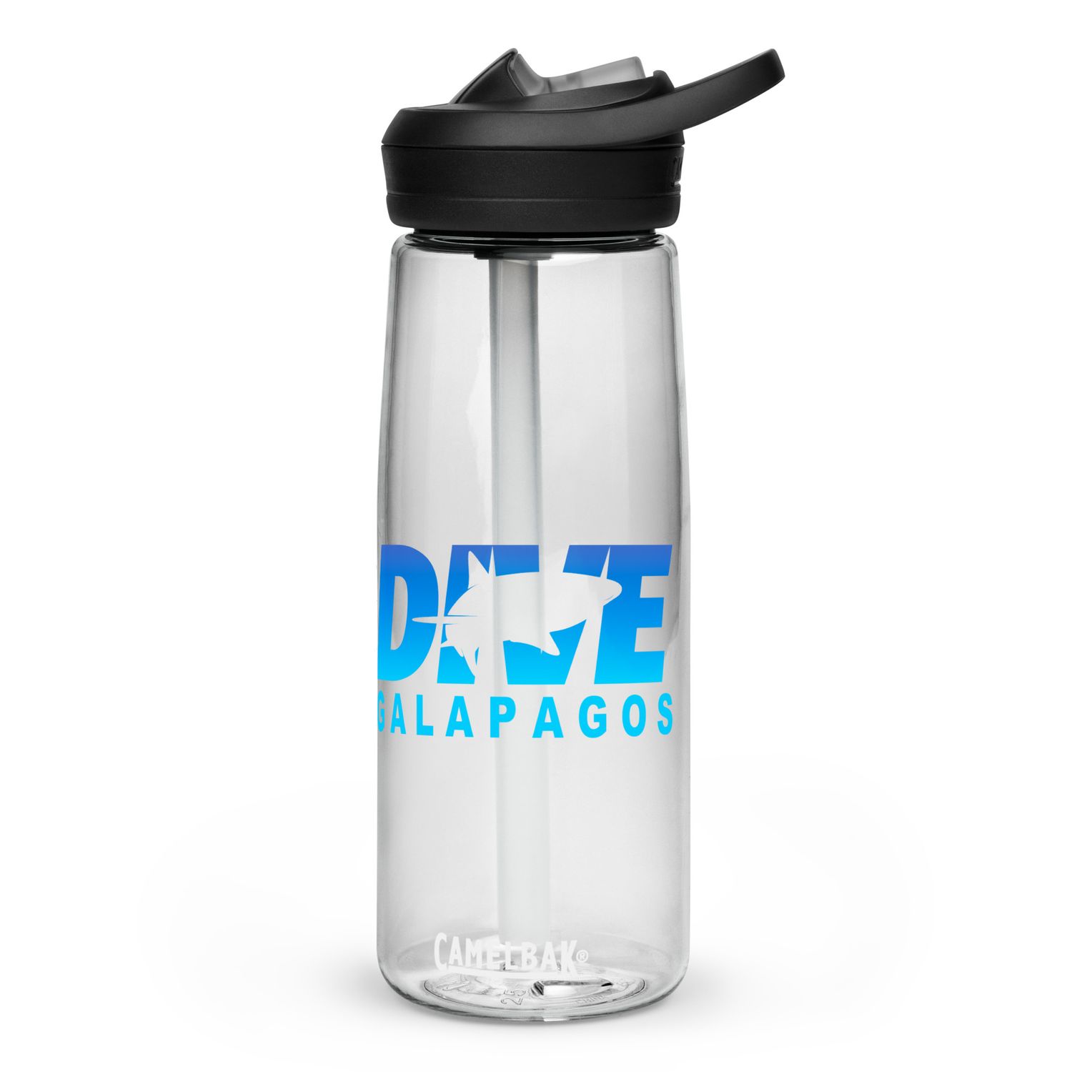 Dive Galapagos with Shark, Scuba Diving at the Galapagos Islands Sports Water Bottle