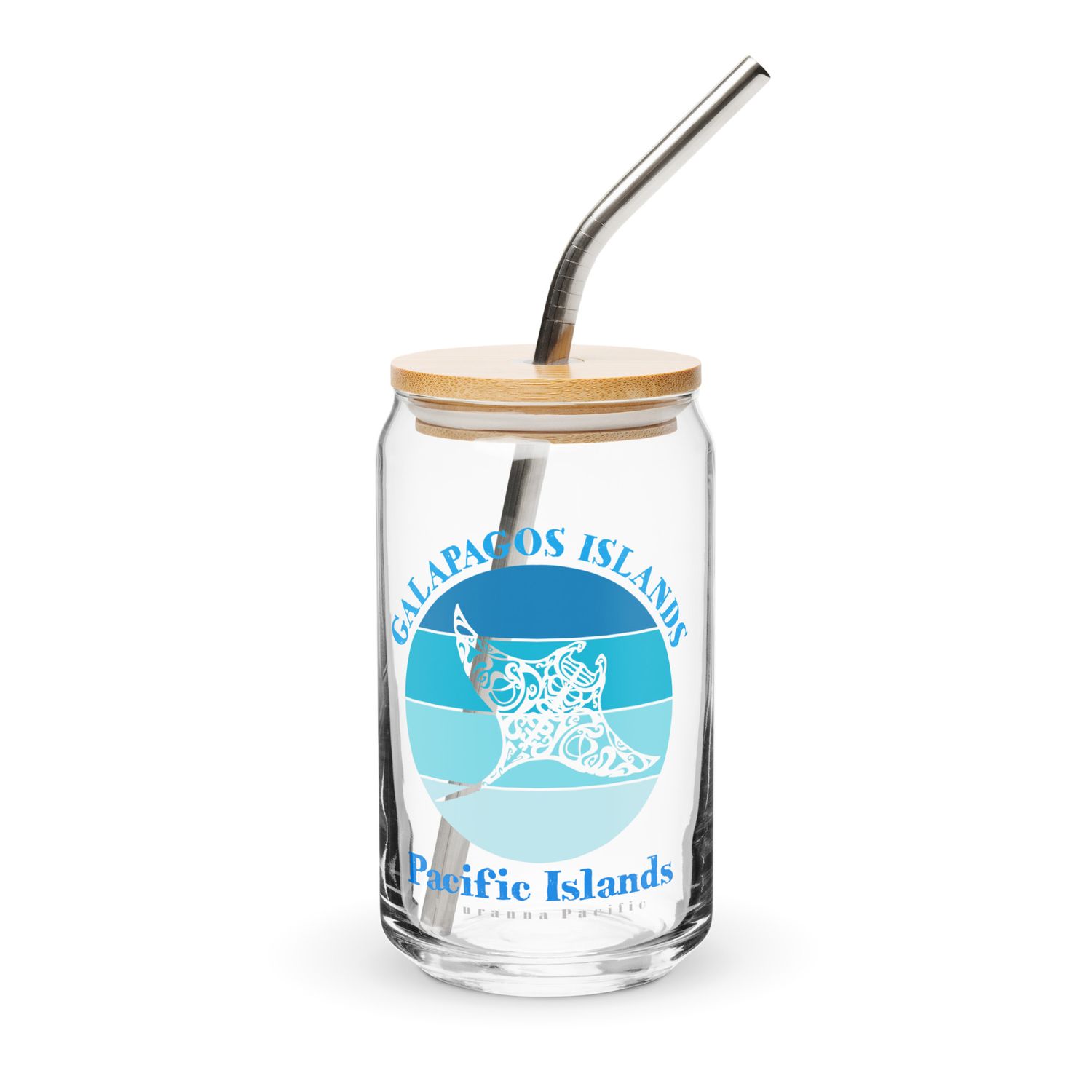 Manta Ray Galapagos Islands Ocean Can-Shaped Glass