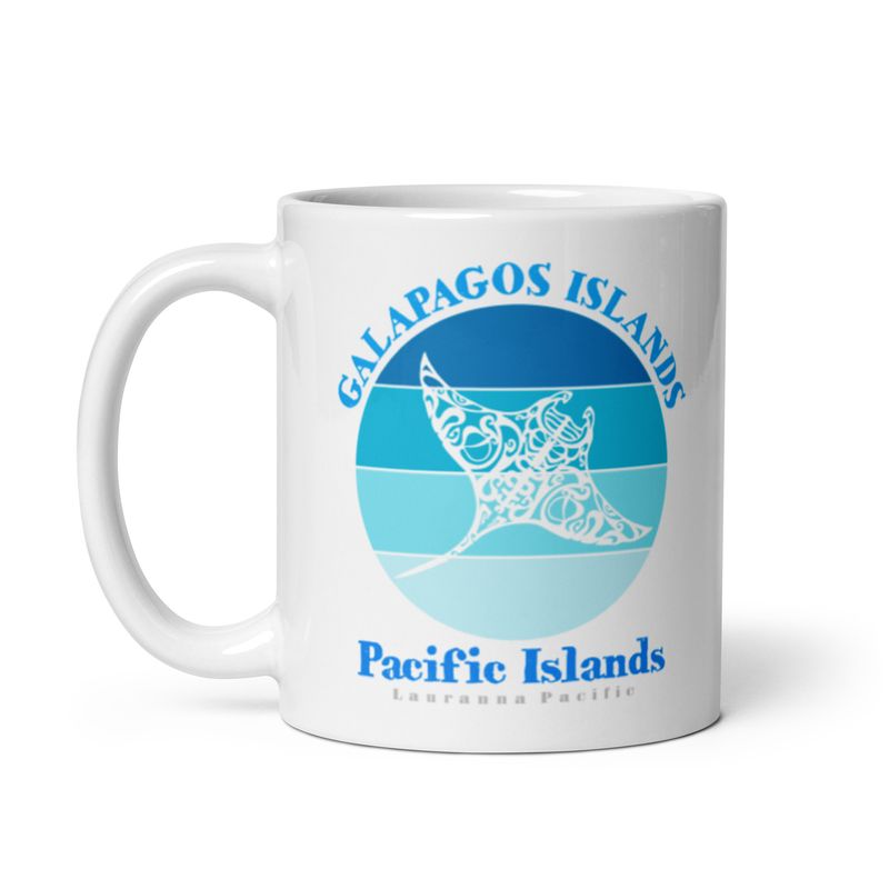 Manta Ray Galapagos Islands Ocean  White Coffee Mug