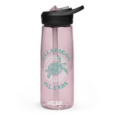 Galapagos Islands Tribal Tattoo Sea Turtle Sports Water Bottle
