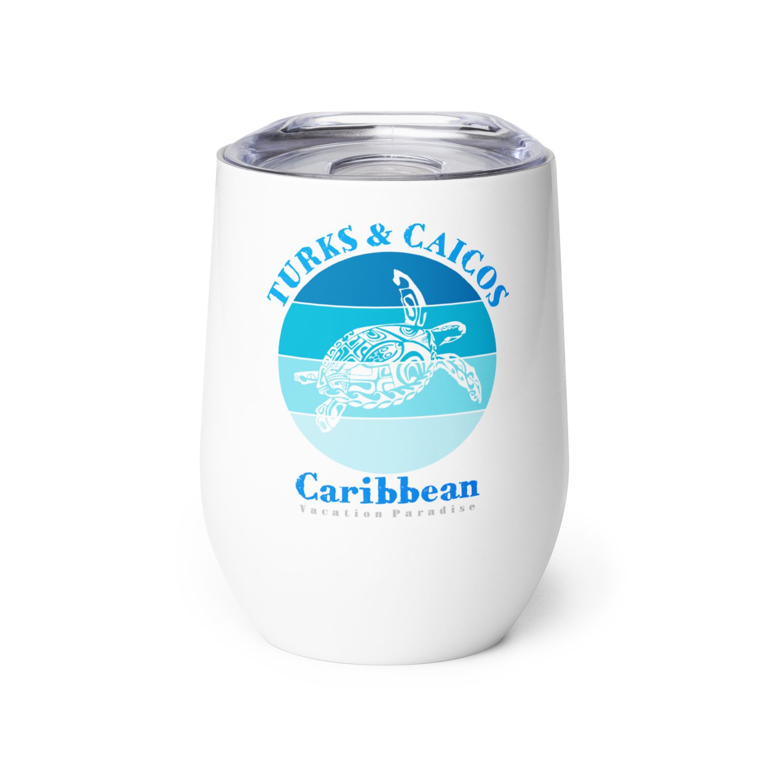 Sea Turtle Turks and Caicos Ocean Wine Tumbler