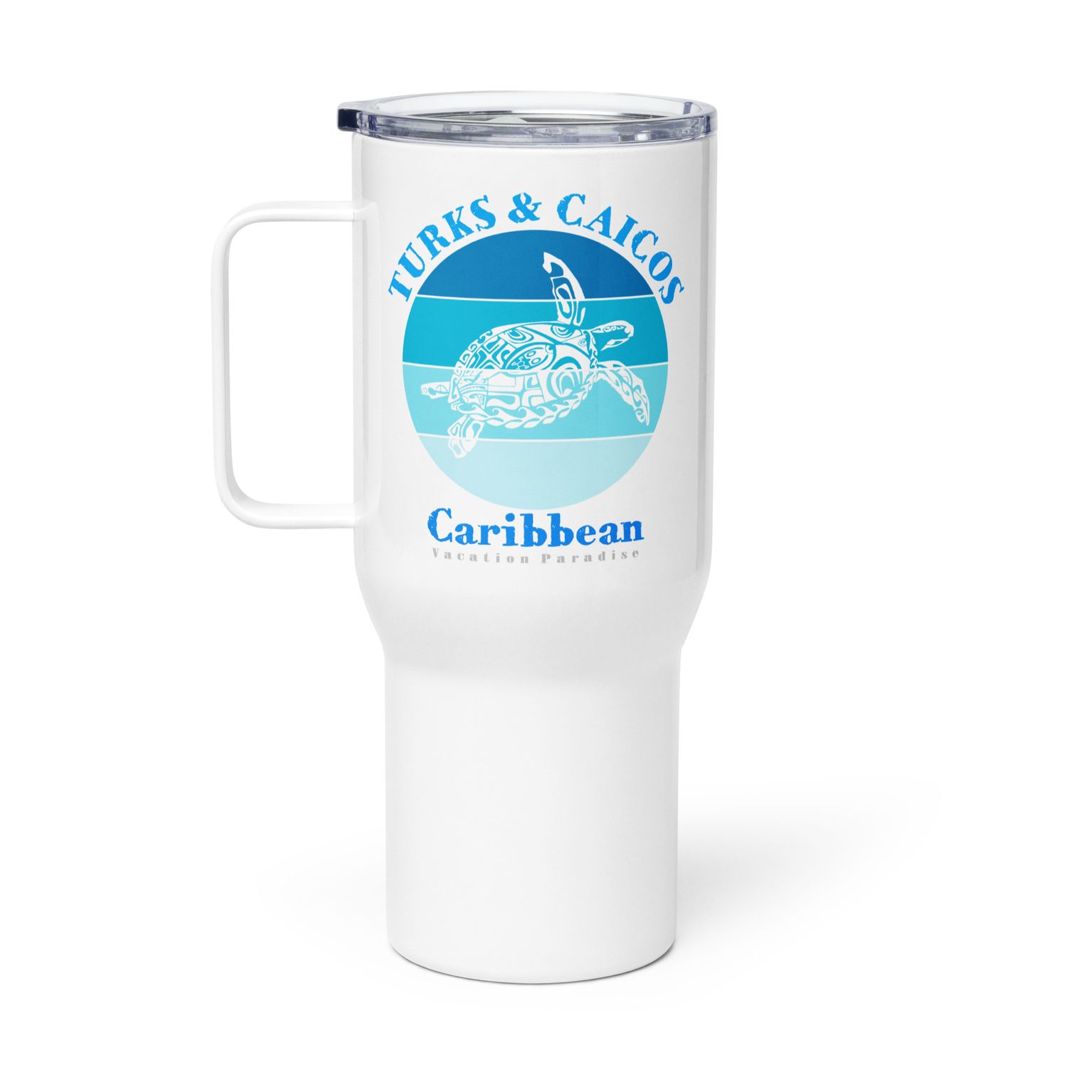 Sea Turtle Turks and Caicos Ocean Travel Mug with a Handle