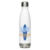 Surf Fuerteventura, Surfing Fuerteventura in the Canary Islands, Surfboard Stainless Steel Water Bottle