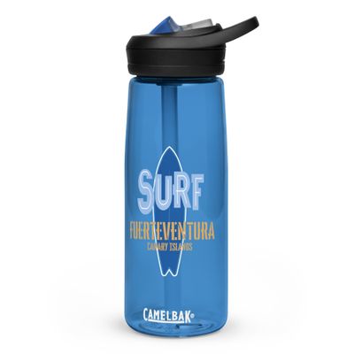 Surf Fuerteventura, Surfing Fuerteventura in the Canary Islands, Surfboard Sports Water Bottle