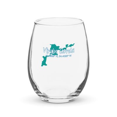 Virgin Gorda Island Coordinates, Tourist Vacation Stemless Wine Glass