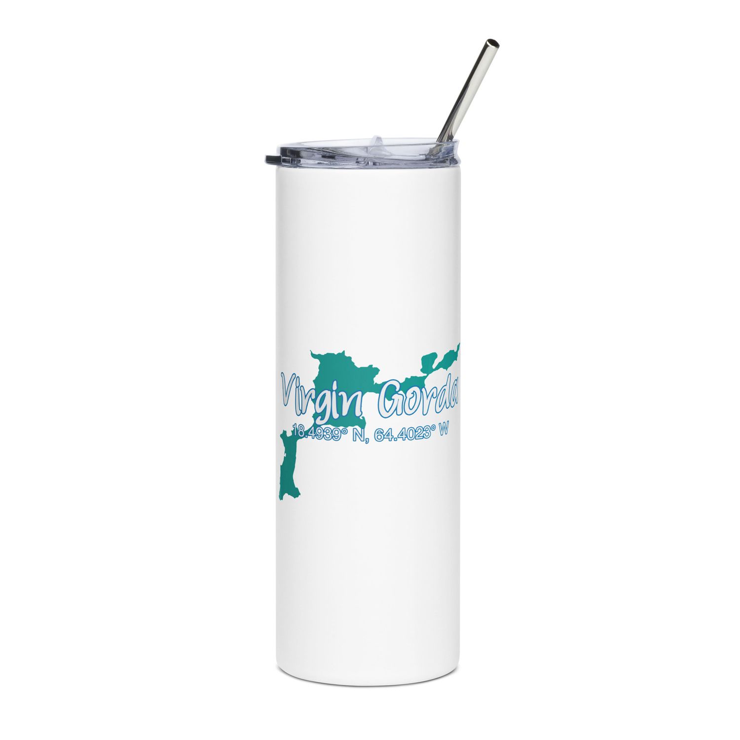 Virgin Gorda Island Coordinates, Tourist Vacation Stainless Steel Tumbler