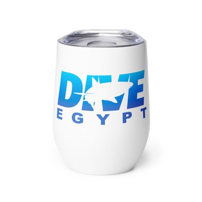 Dive Egypt with Shark, Scuba Diving in Egypt Wine Tumbler