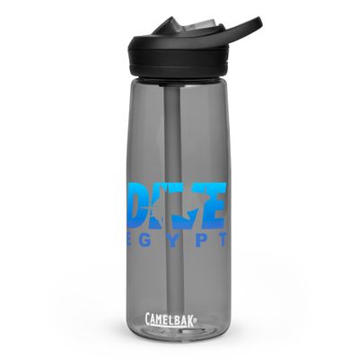 Dive Egypt with Shark, Scuba Diving in Egypt Sports Water Bottle