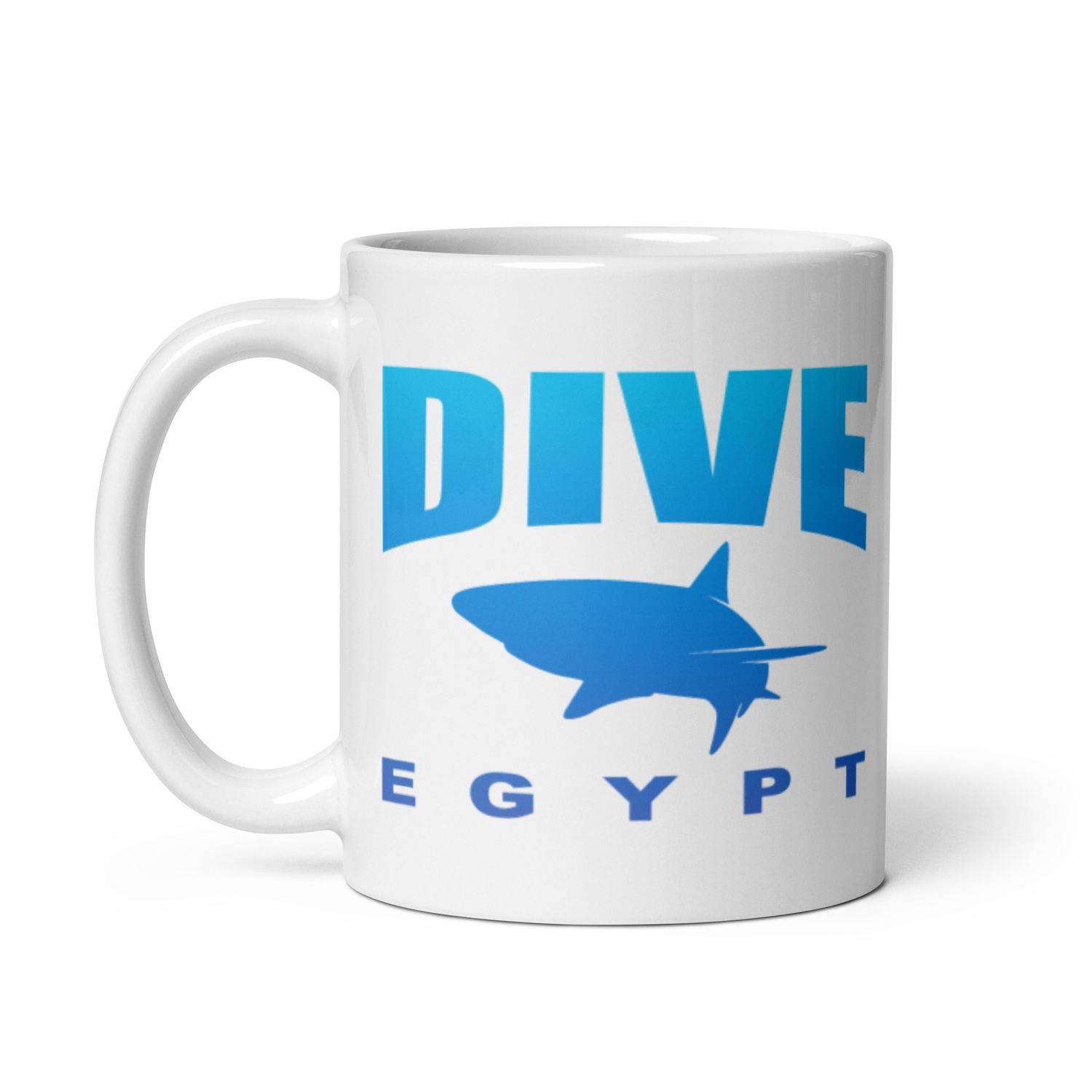 Dive Egypt with Shark, Scuba Diving in Egypt with Sharks White Coffee Mug
