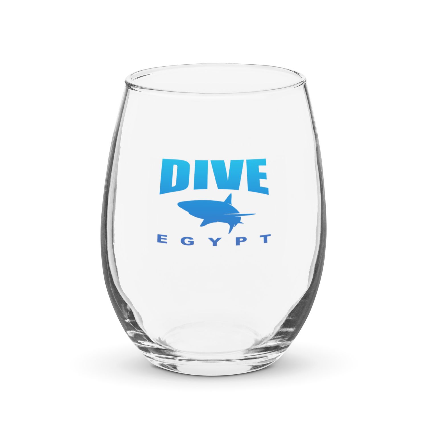 Dive Egypt with Shark, Scuba Diving in Egypt with Sharks Stemless Wine Glass