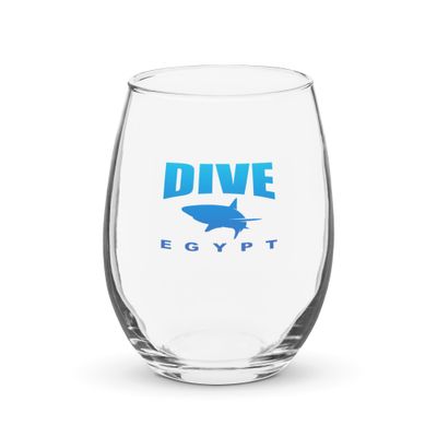 Dive Egypt with Shark, Scuba Diving in Egypt with Sharks Stemless Wine Glass