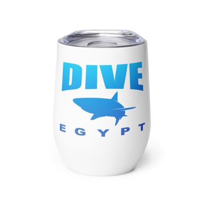 Dive Egypt with Shark, Scuba Diving in Egypt with Sharks Wine Tumbler