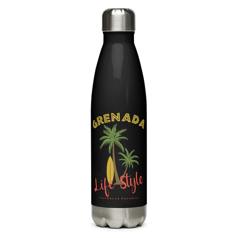 Grenada Tropical Life Style, Tourist Vacation Stainless Steel Water Bottle