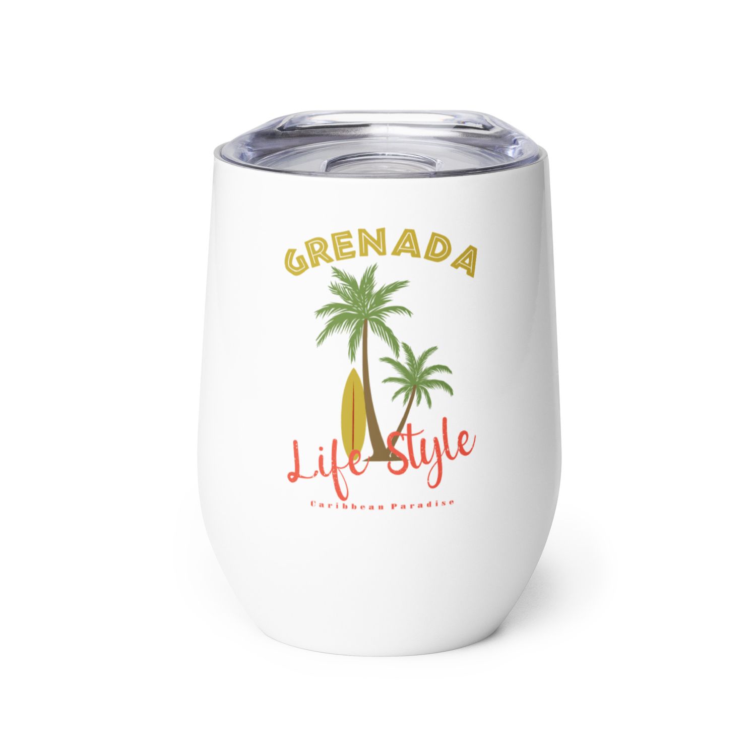 Grenada Tropical Life Style, Tourist Vacation Wine Tumbler