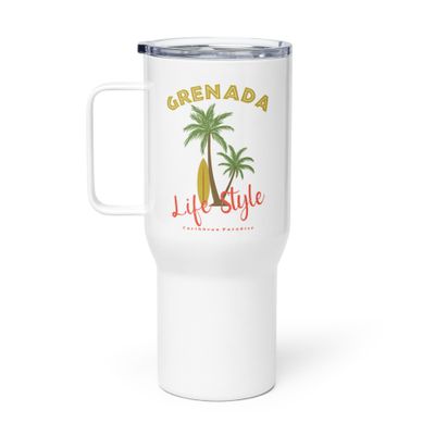 Grenada Tropical Life Style, Tourist Vacation Travel Mug with a Handle