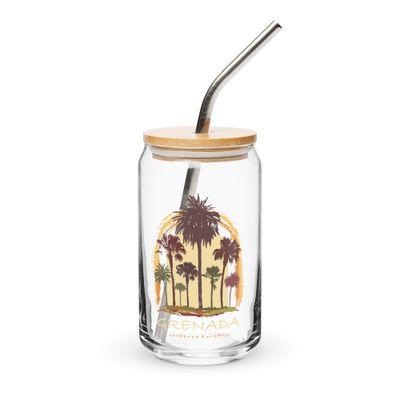 Grenada Paradise Travel, Tourist Vacation Can-Shaped Glass
