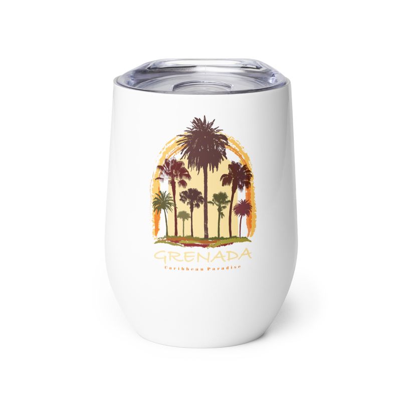 Grenada Paradise Travel, Tourist Vacation Wine Tumbler