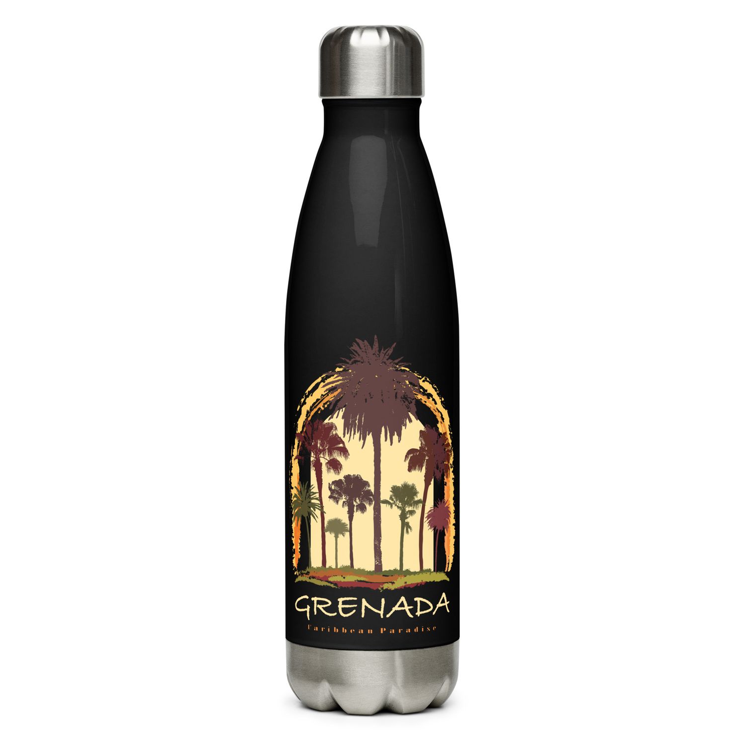 Grenada Paradise Travel, Tourist Vacation Stainless Steel Water Bottle