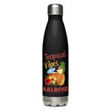 Maldives Tropical Vibes, Tourist Vacation Stainless Steel Water Bottle