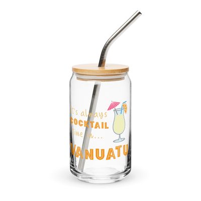Its Always Cocktail Time in Vanuatu, Tropical Cocktail Vibes Can-Shaped Glass