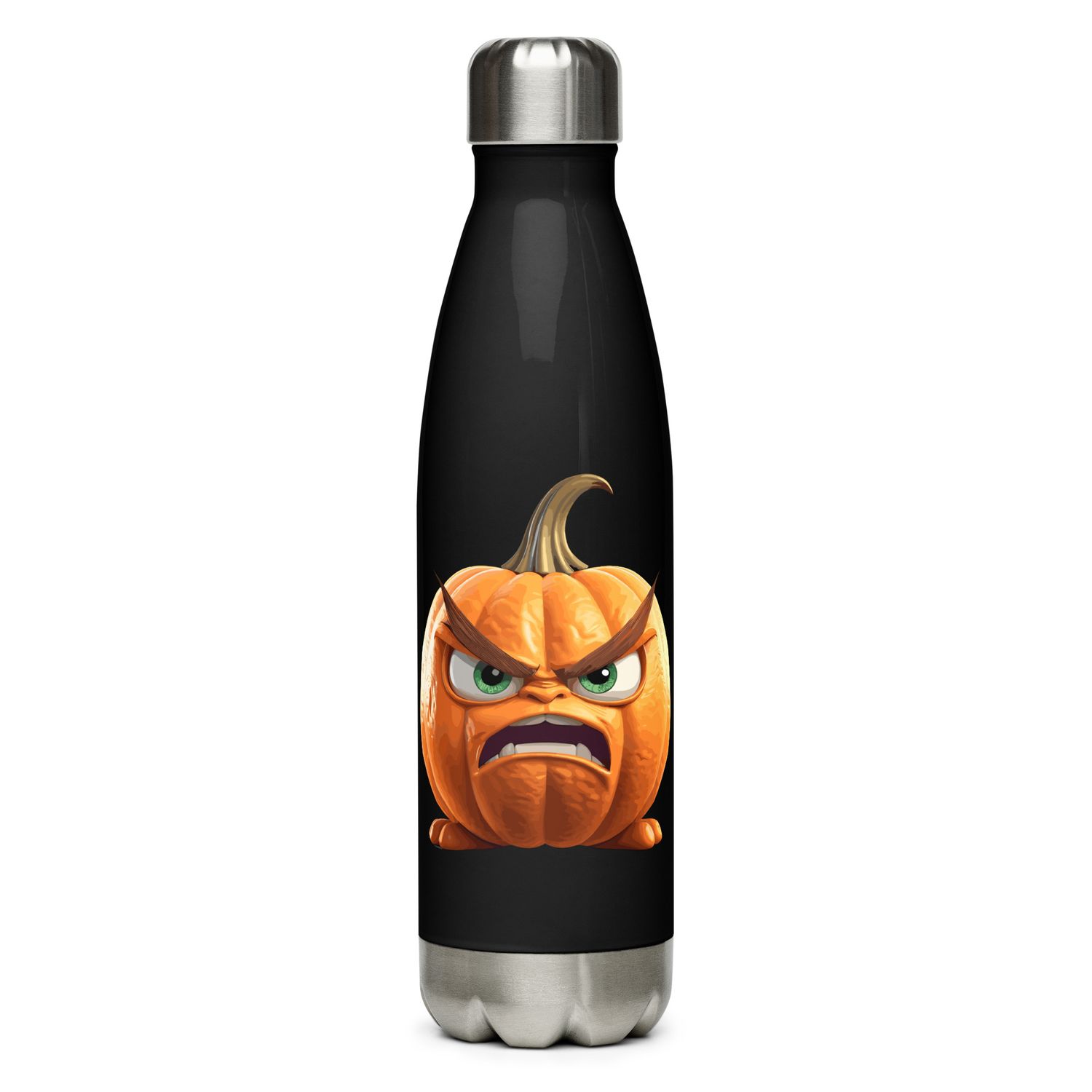 Halloween Angry Pumpkin 1 Stainless Steel Water Bottle