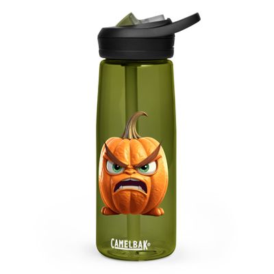Halloween Angry Pumpkin 1 Sports Water Bottle